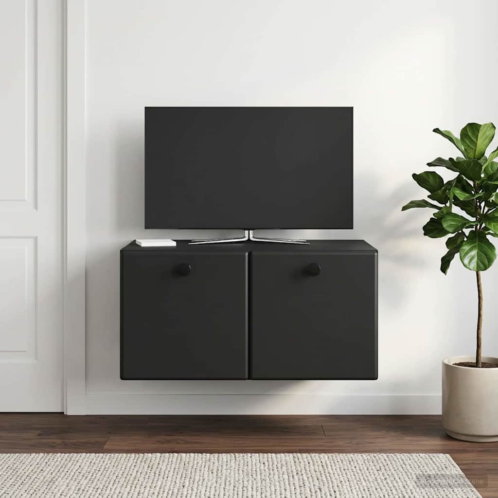 Wall-Mounted TV Cabinet 59.5 x 41 x 30 cm Black