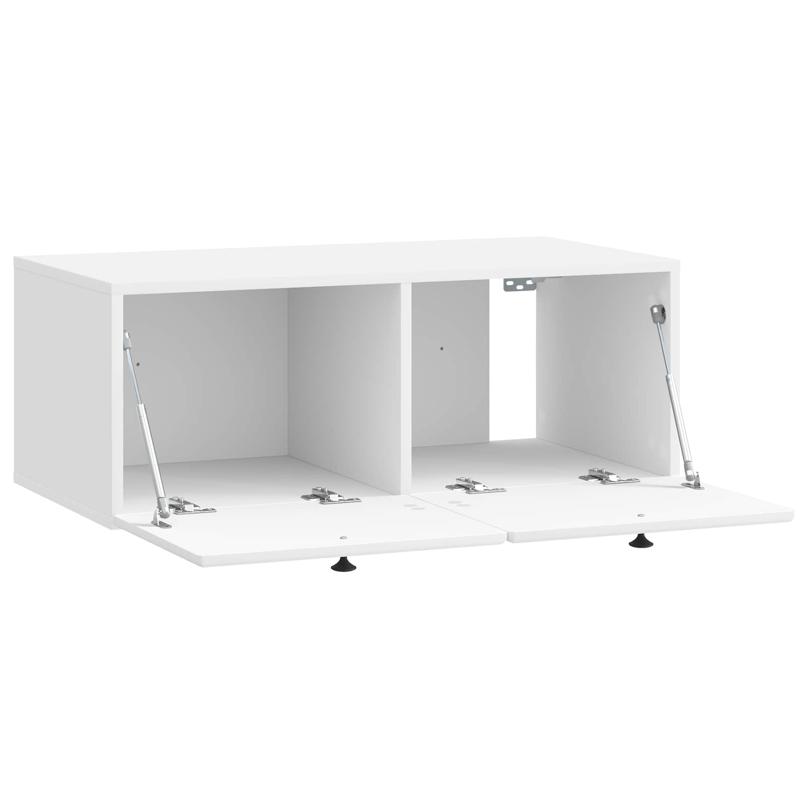 vidaXL Wall-Mounted TV Cabinet 78.5 x 41 x 30 cm High Gloss White 5