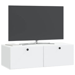 vidaXL Wall-Mounted TV Cabinet 98 x 41 x 30 cm White Engineered Wood 3