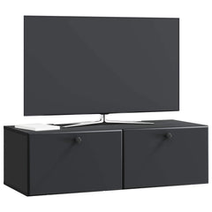 vidaXL Wall-Mounted TV Cabinet 98 x 41 x 30 cm Black Engineered Wood 3