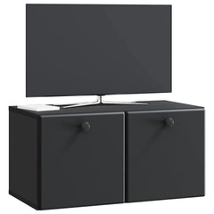 vidaXL Wall-Mounted TV Cabinet 59.5 x 31 x 30 cm Black Engineered Wood 3