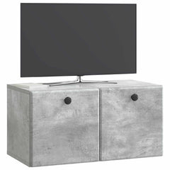 vidaXL Wall-Mounted TV Cabinet 59.5 x 31 x 30 cm Concrete Grey 3