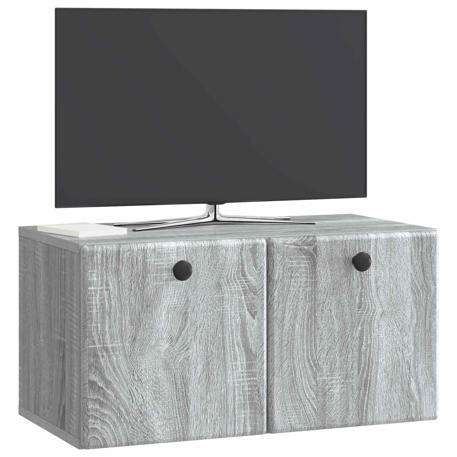 vidaXL Wall-Mounted TV Cabinet 59.5 x 31 x 30 cm Grey Sonoma 3