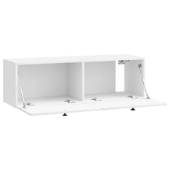 vidaXL Wall-Mounted TV Cabinet 98 x 31 x 30 cm High Gloss White 5