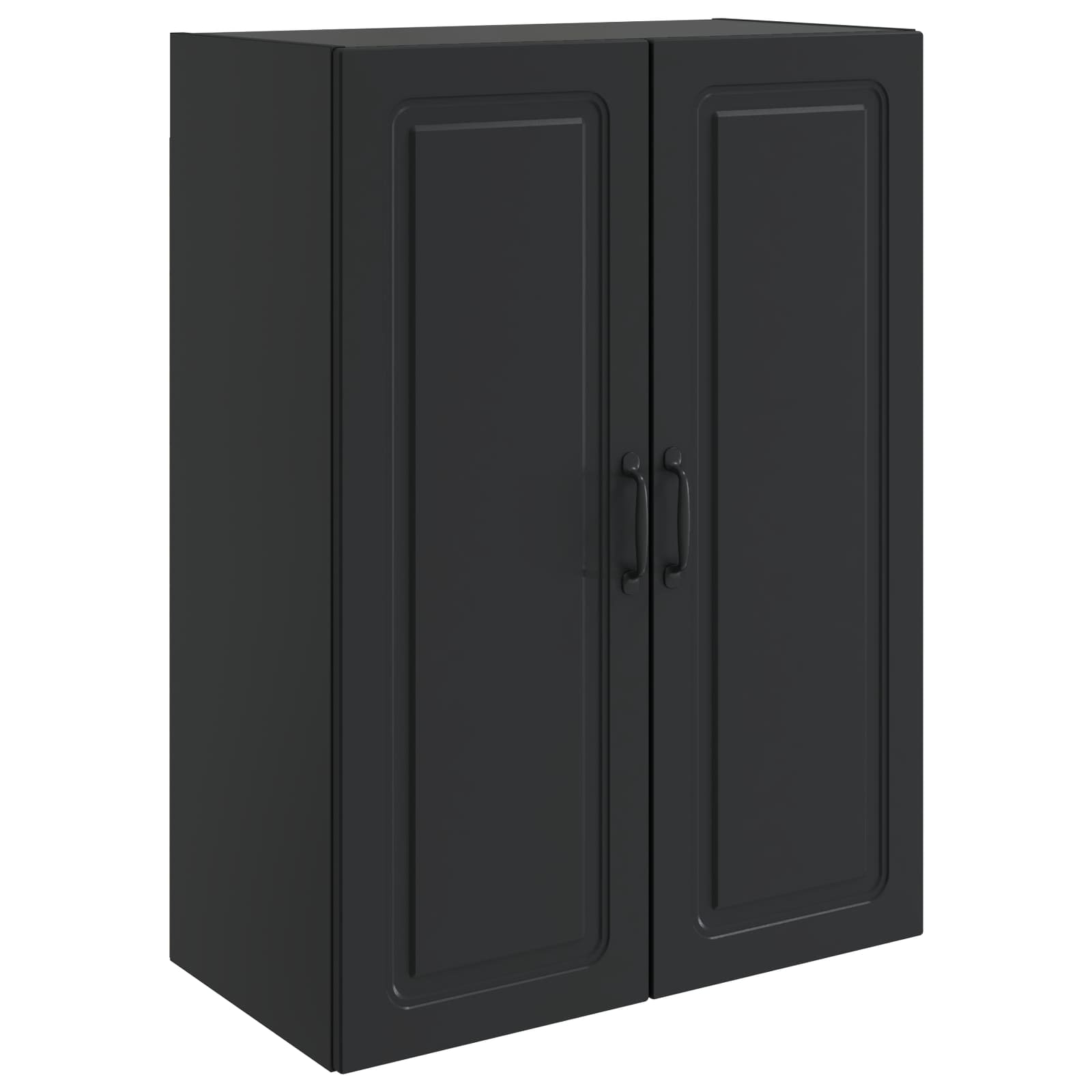vidaXL Wall-Mounted Cabinet 66 x 34.5 x 90 cm Engineered Wood Black 2