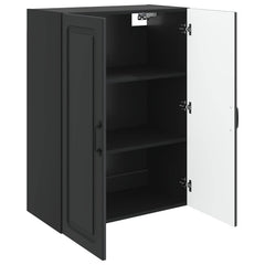 vidaXL Wall-Mounted Cabinet 66 x 34.5 x 90 cm Engineered Wood Black 3