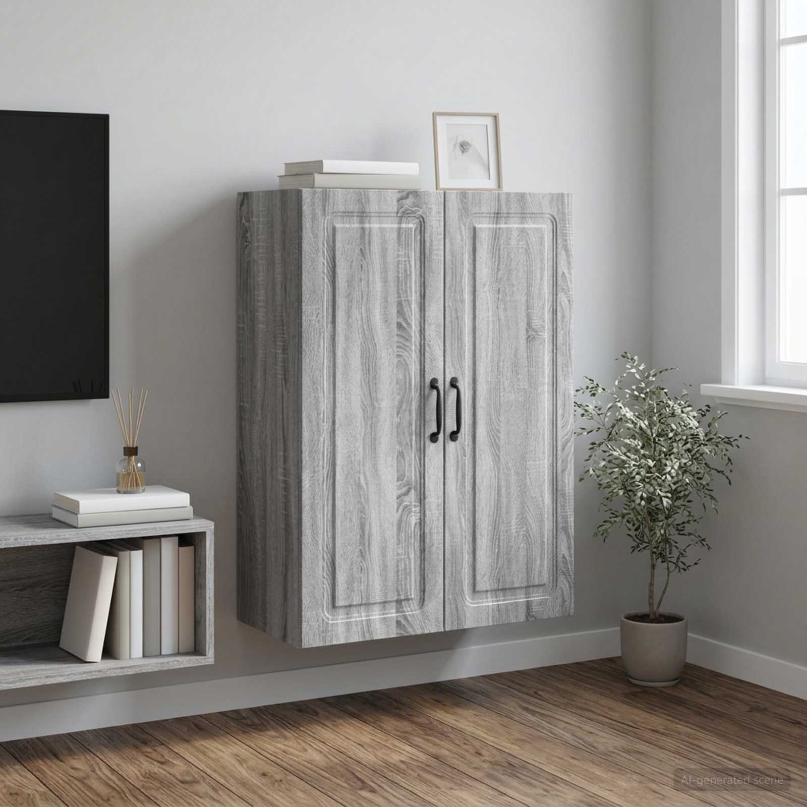 vidaXL Wall-Mounted Cabinet 66 x 34.5 x 90 cm Engineered Wood 1