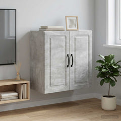 Wall-Mounted Cabinet 59 x 31 x 60 cm Engineered Wood Concrete grey