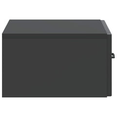 vidaXL Wall-Mounted Bedside Cabinet Black 49 x 34.5 x 20 cm 6