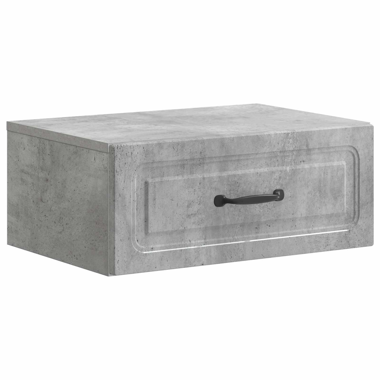 vidaXL Wall-Mounted Bedside Cabinet Concrete Grey 49 x 34.5 x 20 cm 2