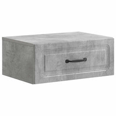 vidaXL Wall-Mounted Bedside Cabinet 2 pcs Concrete Grey 5