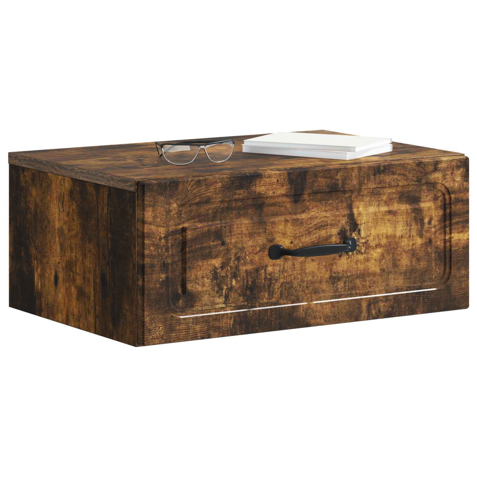vidaXL Wall-Mounted Bedside Cabinet 2 pcs Smoked Oak 49 x 34.5 x 20 cm 3