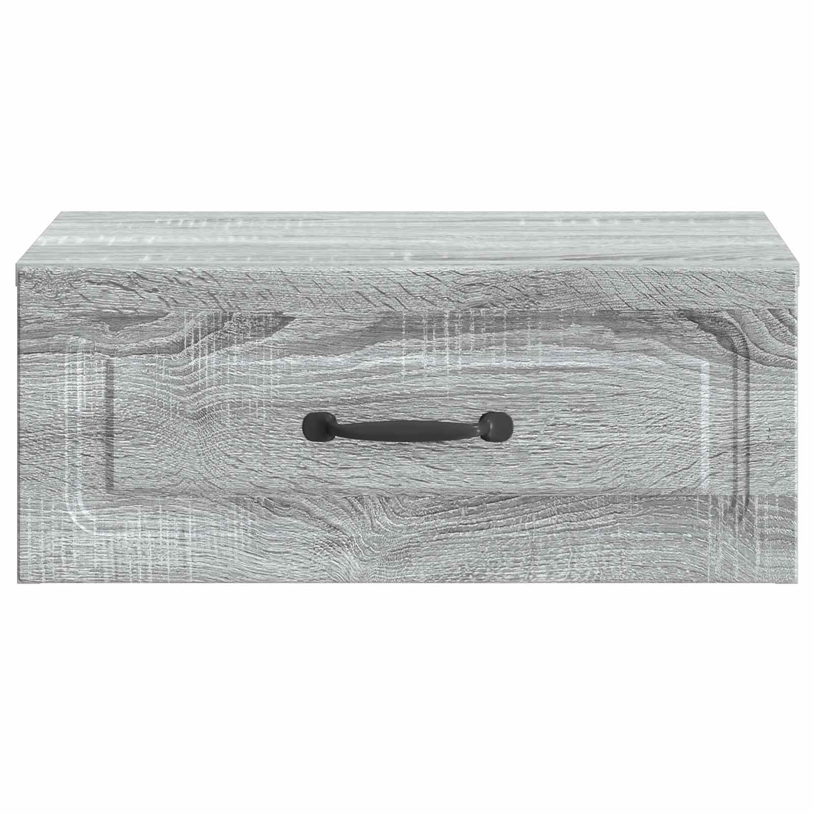 vidaXL Wall-Mounted Bedside Cabinet Grey Sonoma 49 x 34.5 x 20 cm 5