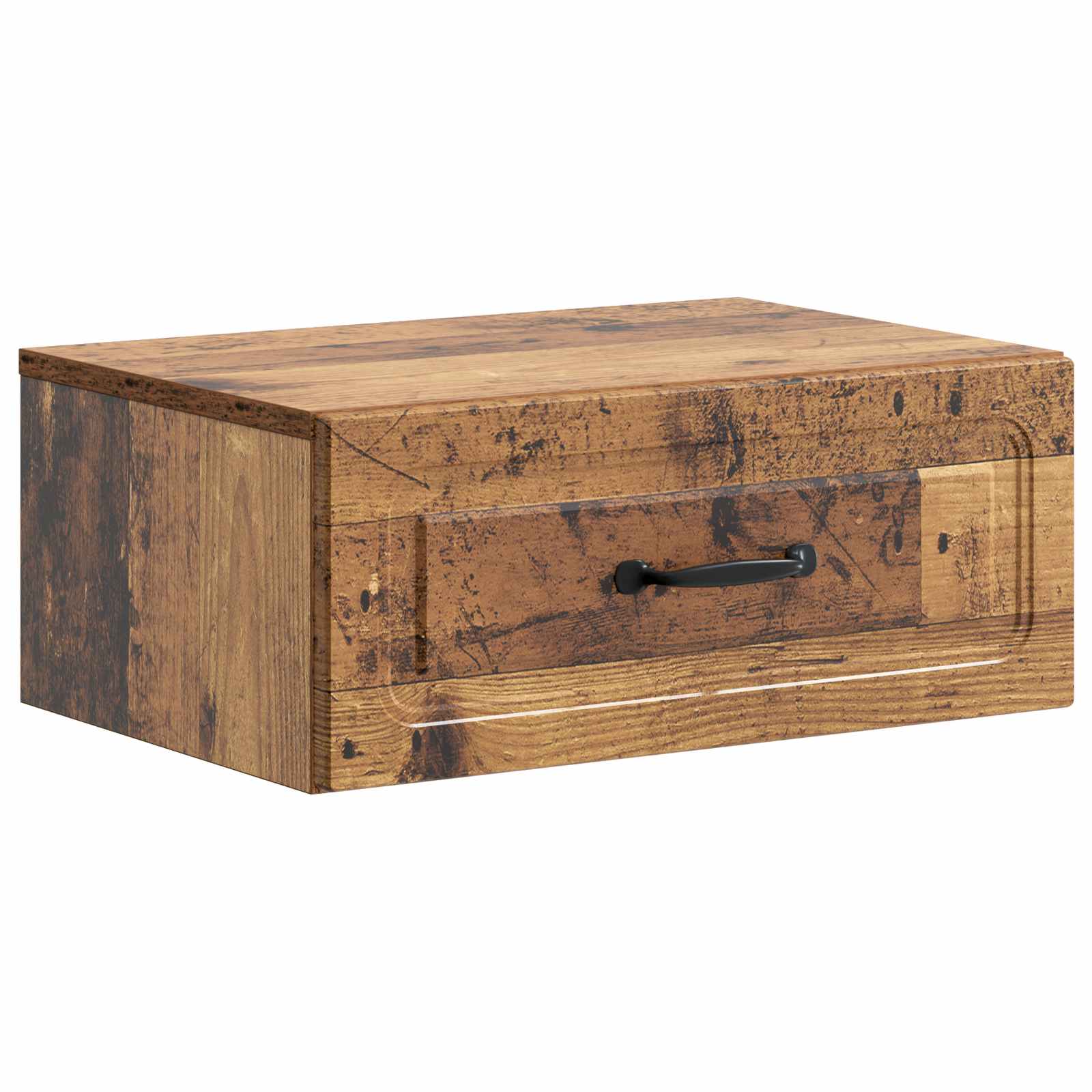 vidaXL Wall-Mounted Bedside Cabinet Old Wood 49 x 34.5 x 20 cm 2