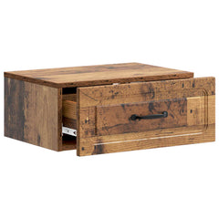 vidaXL Wall-Mounted Bedside Cabinet Old Wood 49 x 34.5 x 20 cm 4