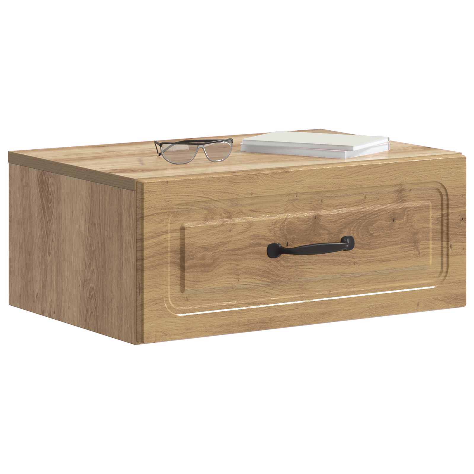 vidaXL Wall-Mounted Bedside Cabinet 2 pcs Artisan Oak 3