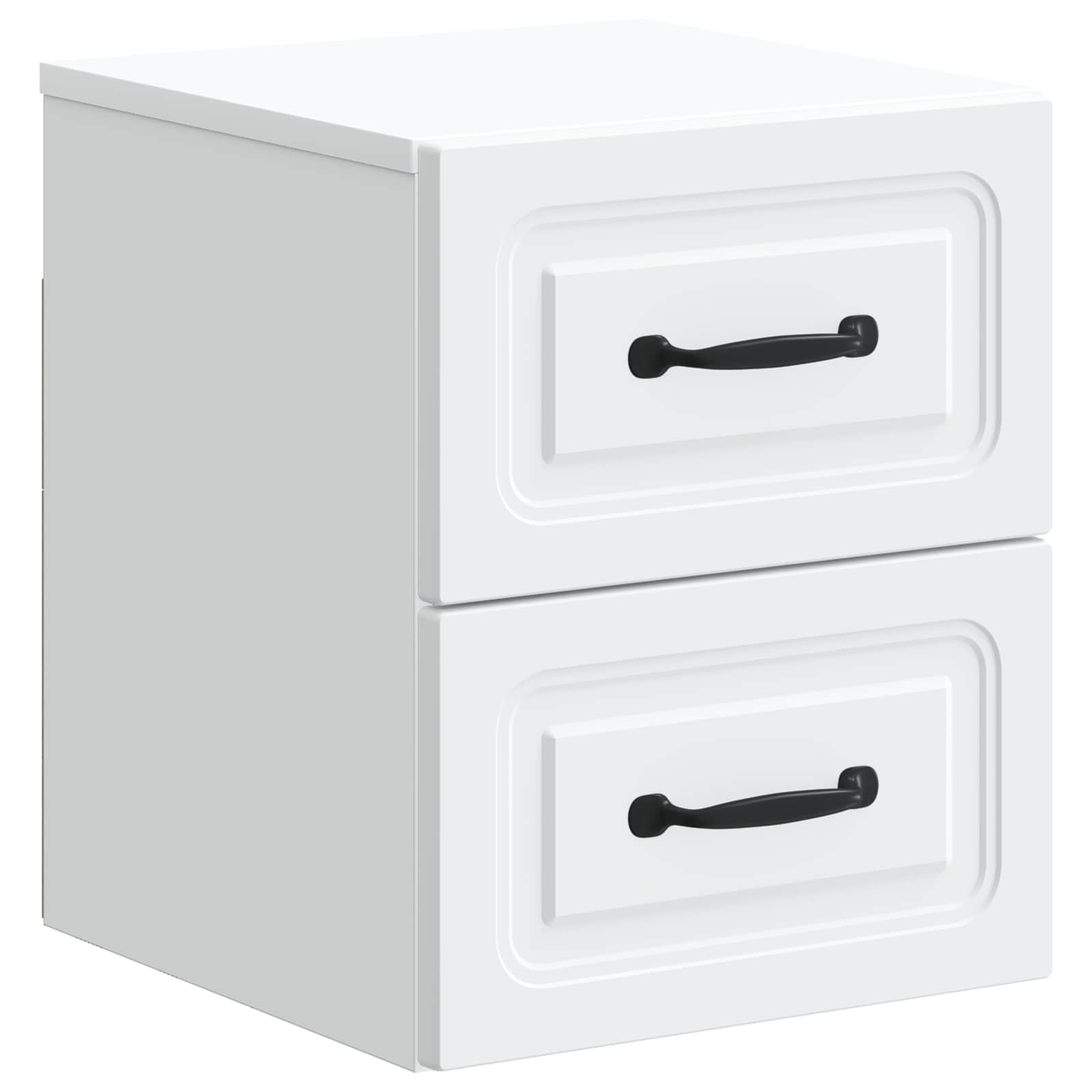 vidaXL Wall-Mounted Bedside Cabinet White 34.5 x 33 x 40 cm 2