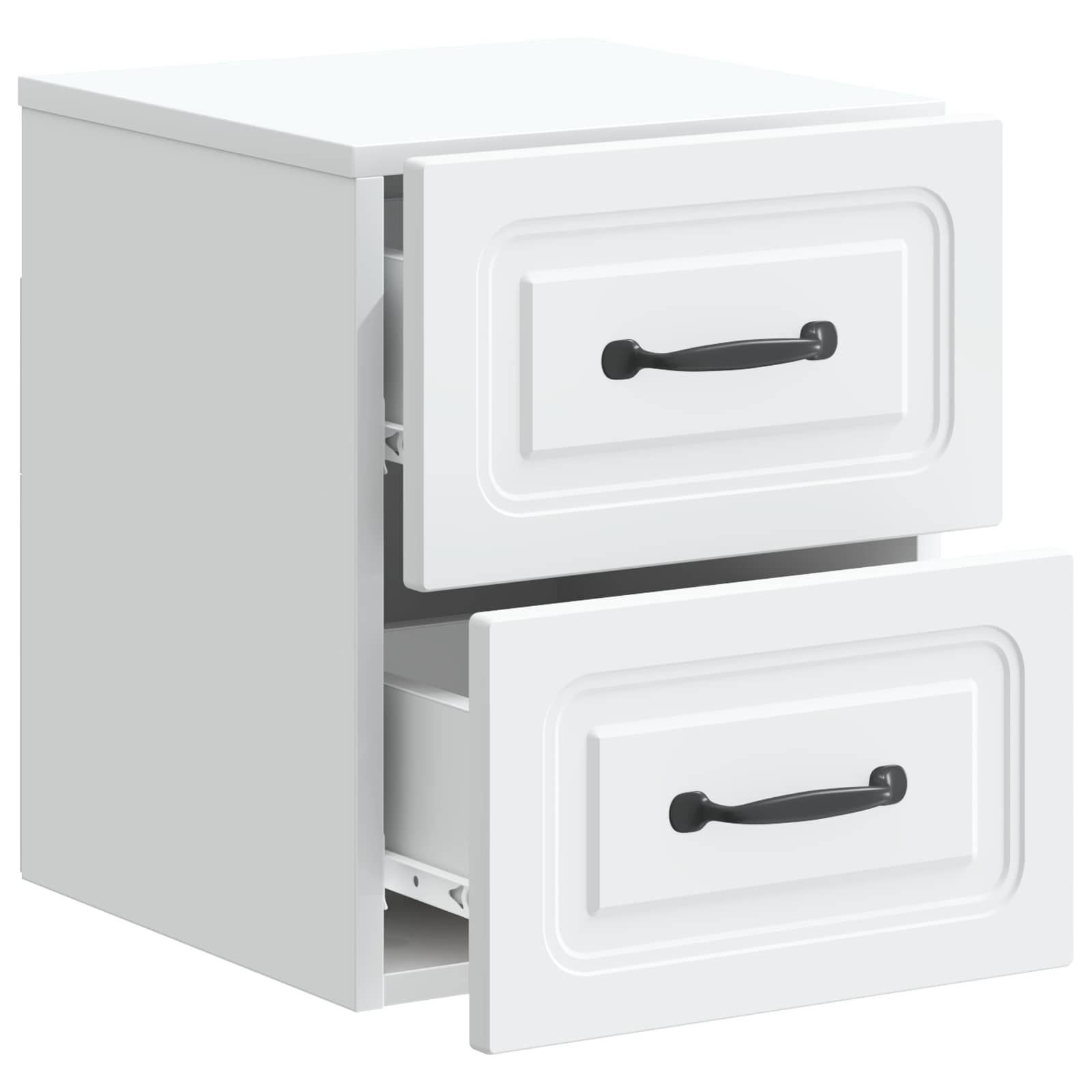 vidaXL Wall-Mounted Bedside Cabinet White 34.5 x 33 x 40 cm 4