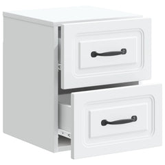 vidaXL Wall-Mounted Bedside Cabinet White 34.5 x 33 x 40 cm 4