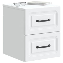 vidaXL Wall-Mounted Bedside Cabinet White 34.5 x 33 x 40 cm 3