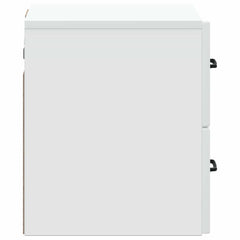 vidaXL Wall-Mounted Bedside Cabinet White 34.5 x 33 x 40 cm 6