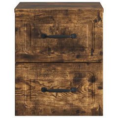 vidaXL Wall-Mounted Bedside Cabinet Smoked Oak 34.5 x 33 x 40 cm 5