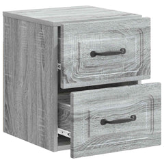 vidaXL Wall-Mounted Bedside Cabinet Grey Sonoma 34.5 x 33 x 40 cm 4