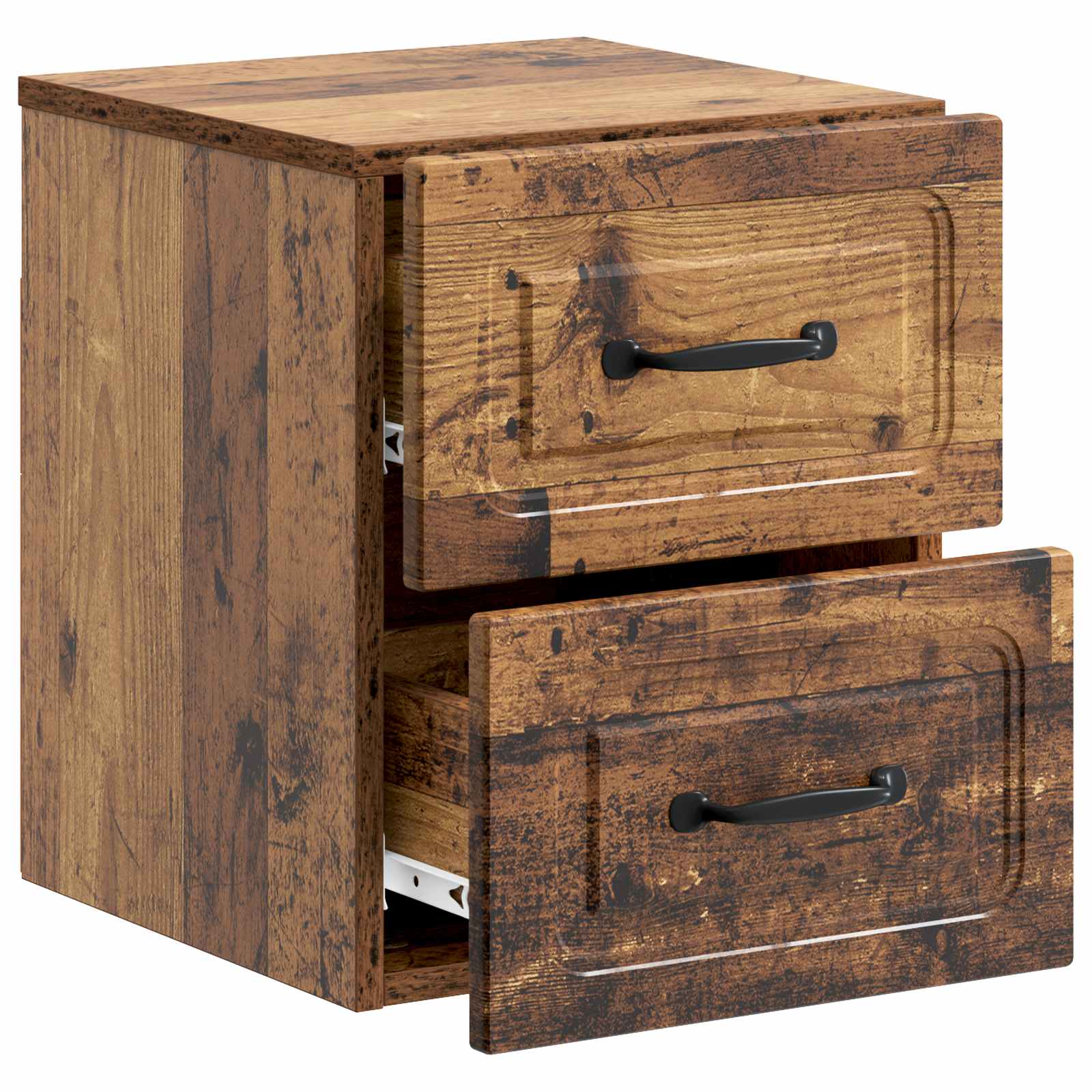 vidaXL Wall-Mounted Bedside Cabinet Old Wood 34.5 x 33 x 40 cm 4
