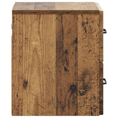 vidaXL Wall-Mounted Bedside Cabinet Old Wood 34.5 x 33 x 40 cm 6