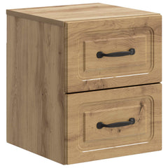 vidaXL Wall-Mounted Bedside Cabinet Artisan Oak 34.5 x 33 x 40 cm 2