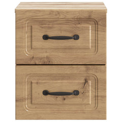 vidaXL Wall-Mounted Bedside Cabinet Artisan Oak 34.5 x 33 x 40 cm 5