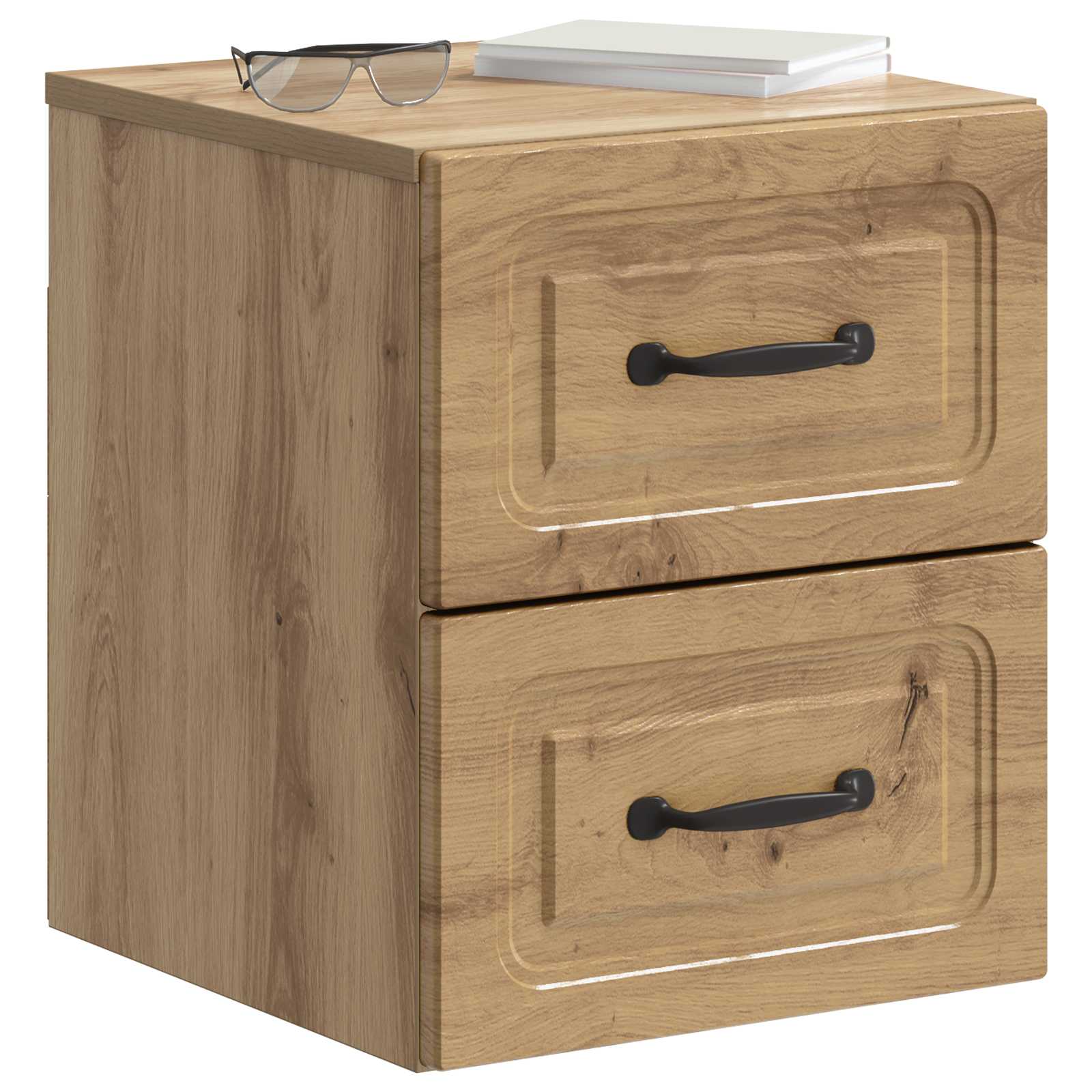vidaXL Wall-Mounted Bedside Cabinet Artisan Oak 34.5 x 33 x 40 cm 3