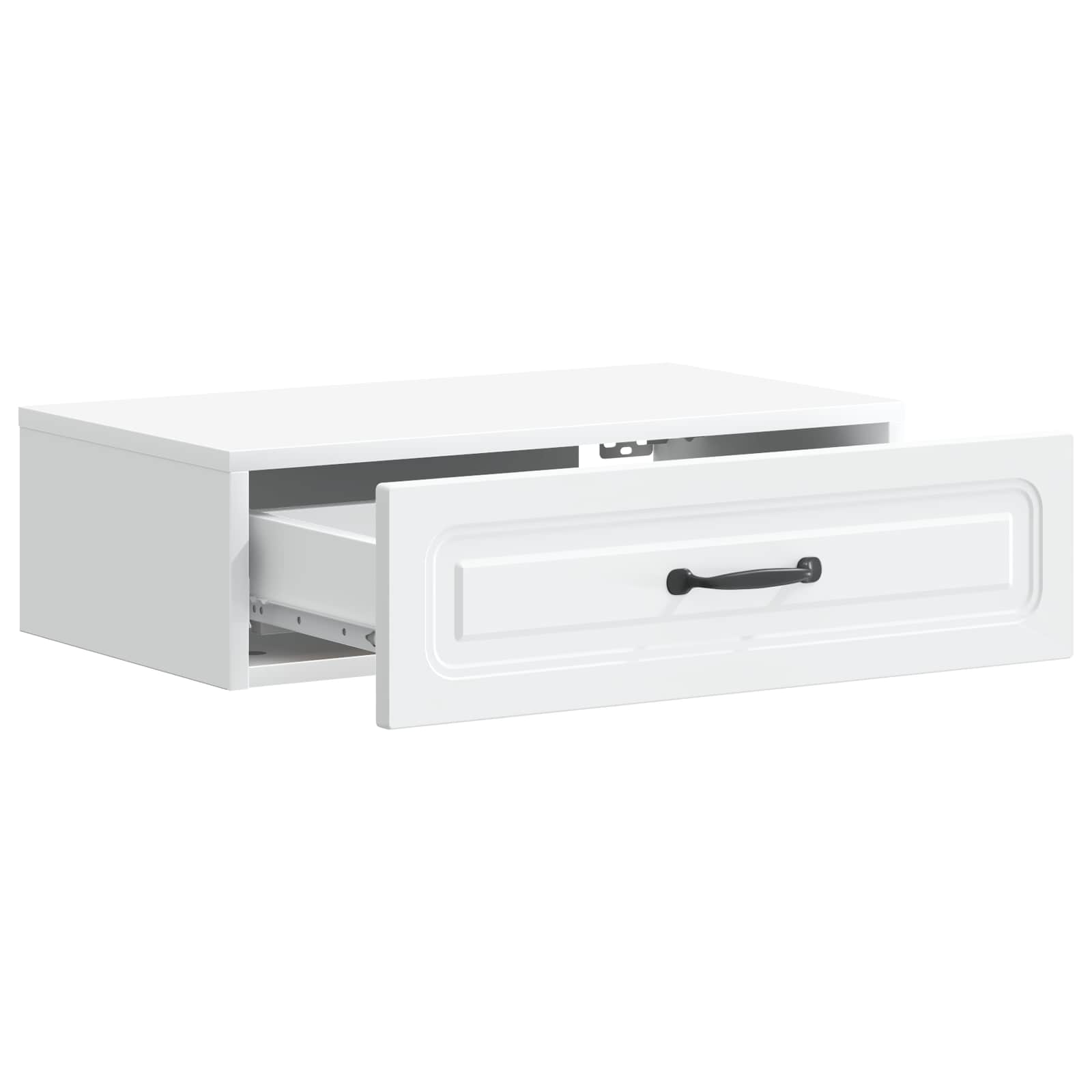 vidaXL Wall-Mounted Side Table White 59 x 34.5 x 17 cm Engineered Wood 4
