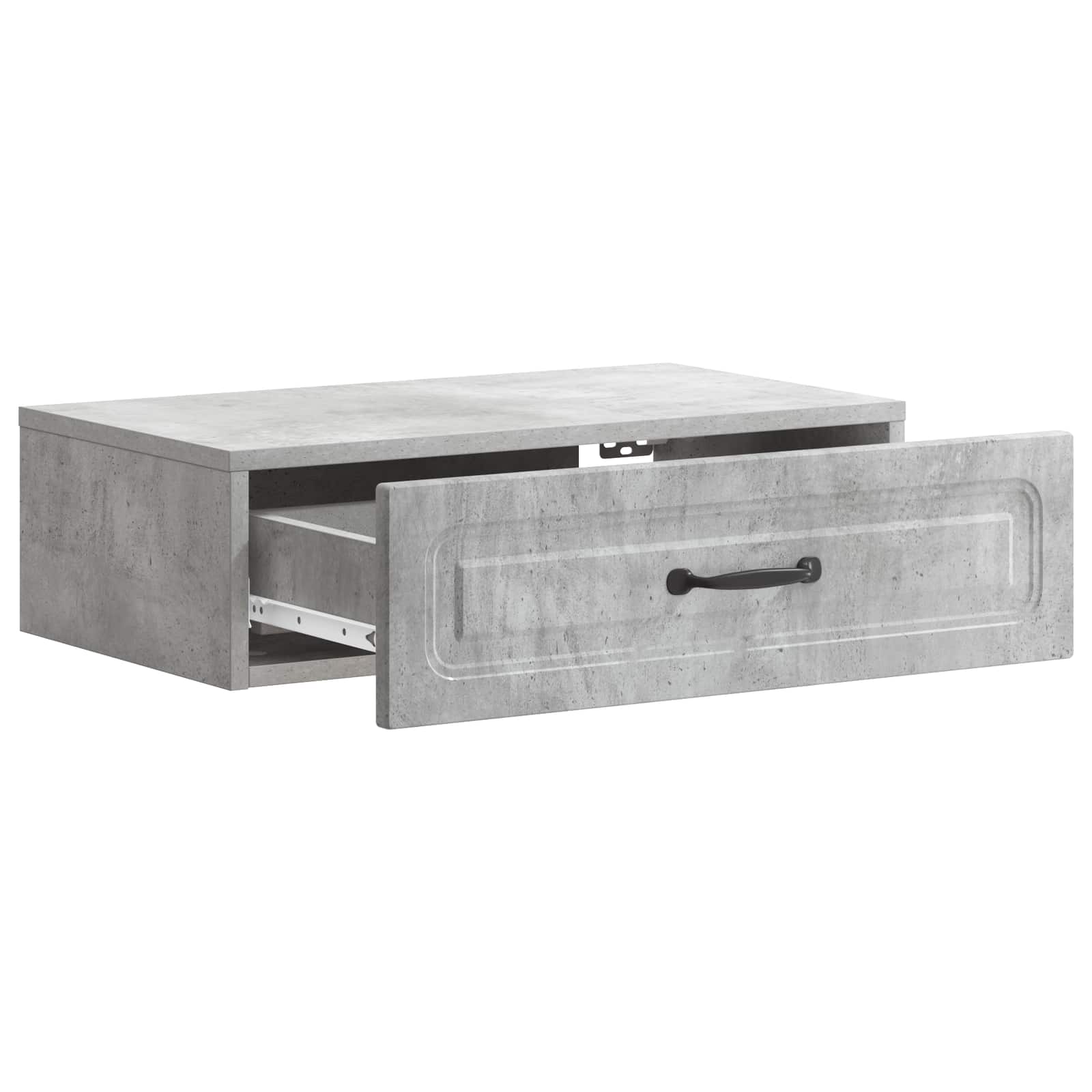 vidaXL Wall-Mounted Side Table Concrete Grey 59 x 34.5 x 17 cm 4