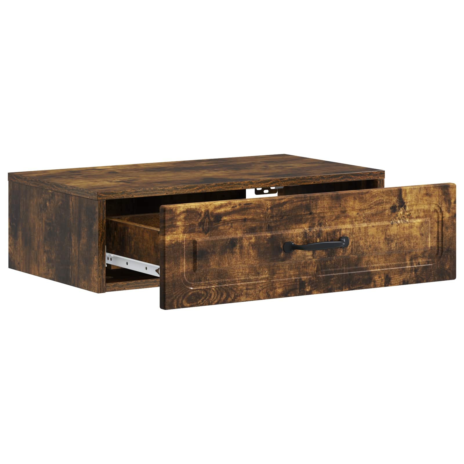 vidaXL Wall-Mounted Side Table Smoked Oak 59 x 34.5 x 17 cm 4