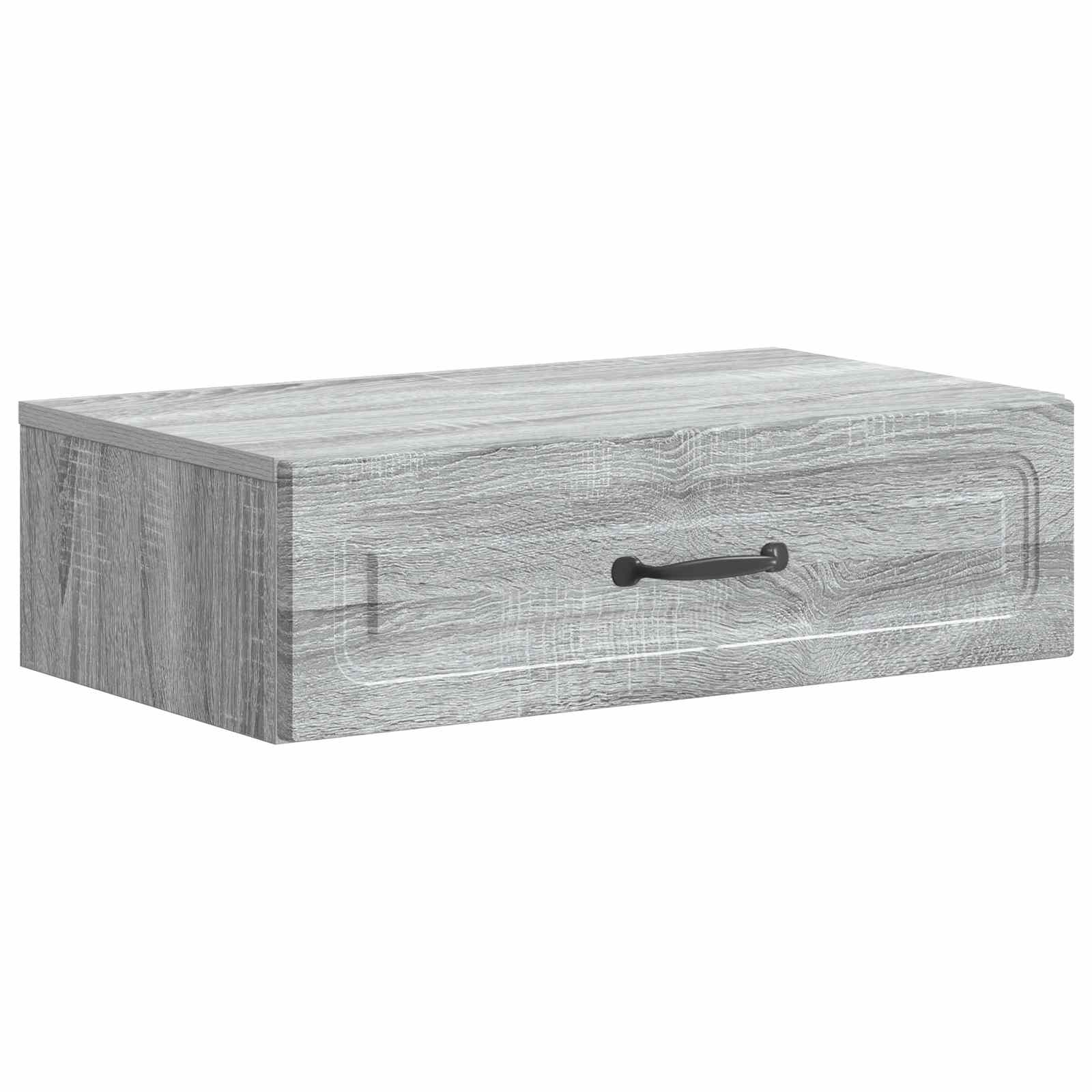 vidaXL Wall-Mounted Side Table Grey Sonoma 59 x 34.5 x 17 cm 2