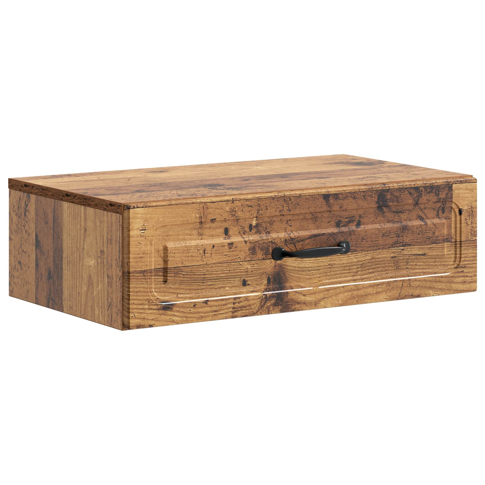 vidaXL Wall-Mounted Side Table Wall-mounted Old Wood 59 x 34.5 x 17 cm 2