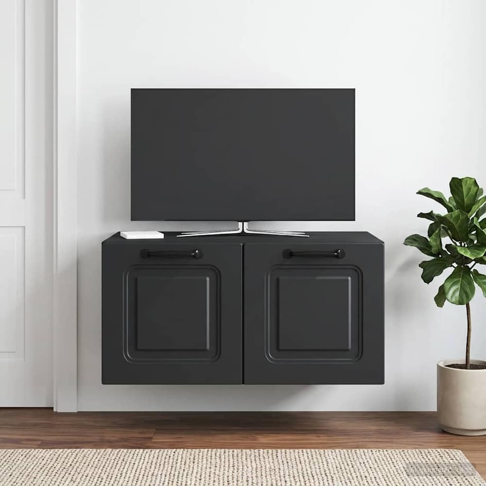 Wall-Mounted TV Cabinet 59.5 x 41 x 30 cm Black
