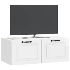 vidaXL Wall-Mounted TV Cabinet High Gloss White 78.5 x 41 x 30 cm 3
