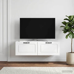 vidaXL Wall-Mounted TV Cabinet White 98 x 41 x 30 cm Engineered Wood 4