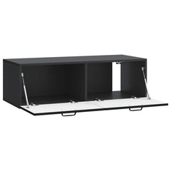 vidaXL Wall-Mounted TV Cabinet Black 98 x 41 x 30 cm Engineered Wood 5