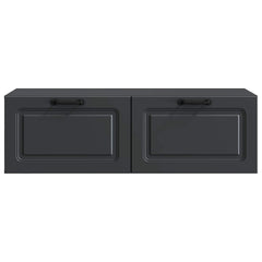 vidaXL Wall-Mounted TV Cabinet Black 98 x 41 x 30 cm Engineered Wood 6