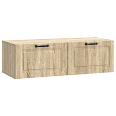 vidaXL Wall-Mounted TV Cabinet Wall-mounted Sonoma Oak 98 x 41 x 30 cm 2