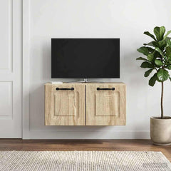 vidaXL Wall-Mounted TV Cabinet Sonoma Oak 59.5 x 31 x 30 cm 4