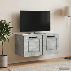 vidaXL Wall-Mounted TV Cabinet Concrete Grey 59.5 x 31 x 30 cm 4
