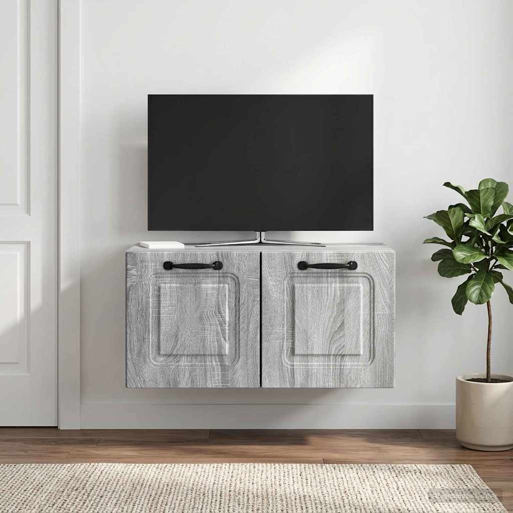 vidaXL Wall-Mounted TV Cabinet Grey Sonoma 59.5 x 31 x 30 cm 1