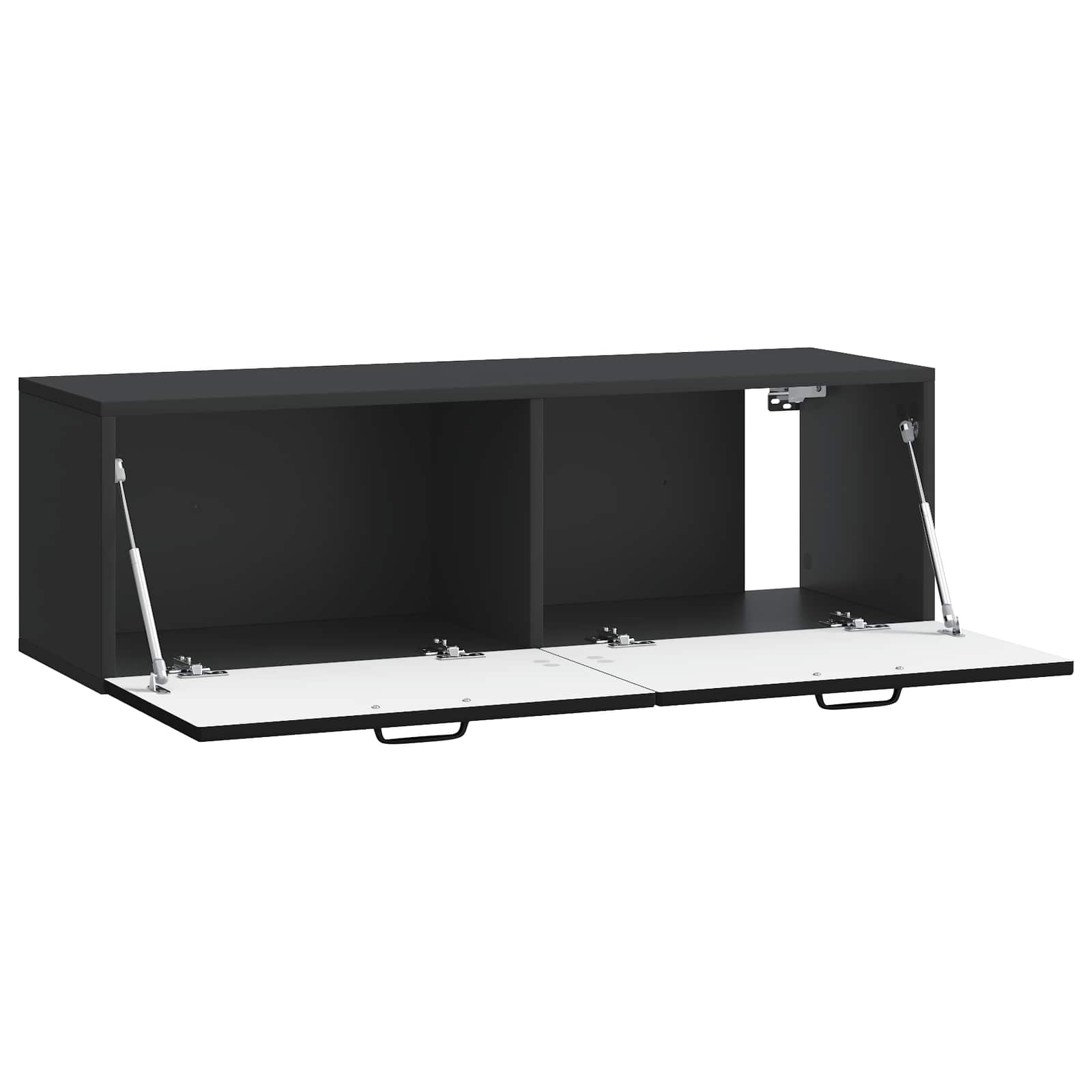 vidaXL Wall-Mounted TV Cabinet Black 98 x 31 x 30 cm Engineered Wood 5