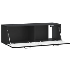vidaXL Wall-Mounted TV Cabinet Black 98 x 31 x 30 cm Engineered Wood 5