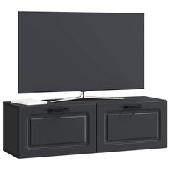 vidaXL Wall-Mounted TV Cabinet Black 98 x 31 x 30 cm Engineered Wood 3