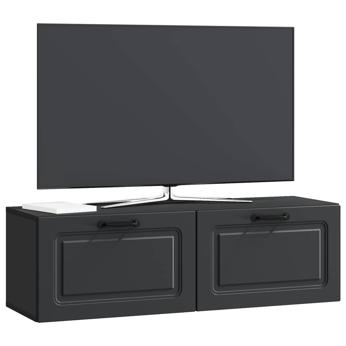 Wall-Mounted TV Cabinet 98 x 31 x 30 cm Drop 31 cm Width 98 cm Black